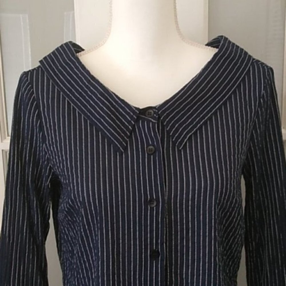 Farrow Navy Bell Sleeve Top From Need Supply - Picture 6 of 13